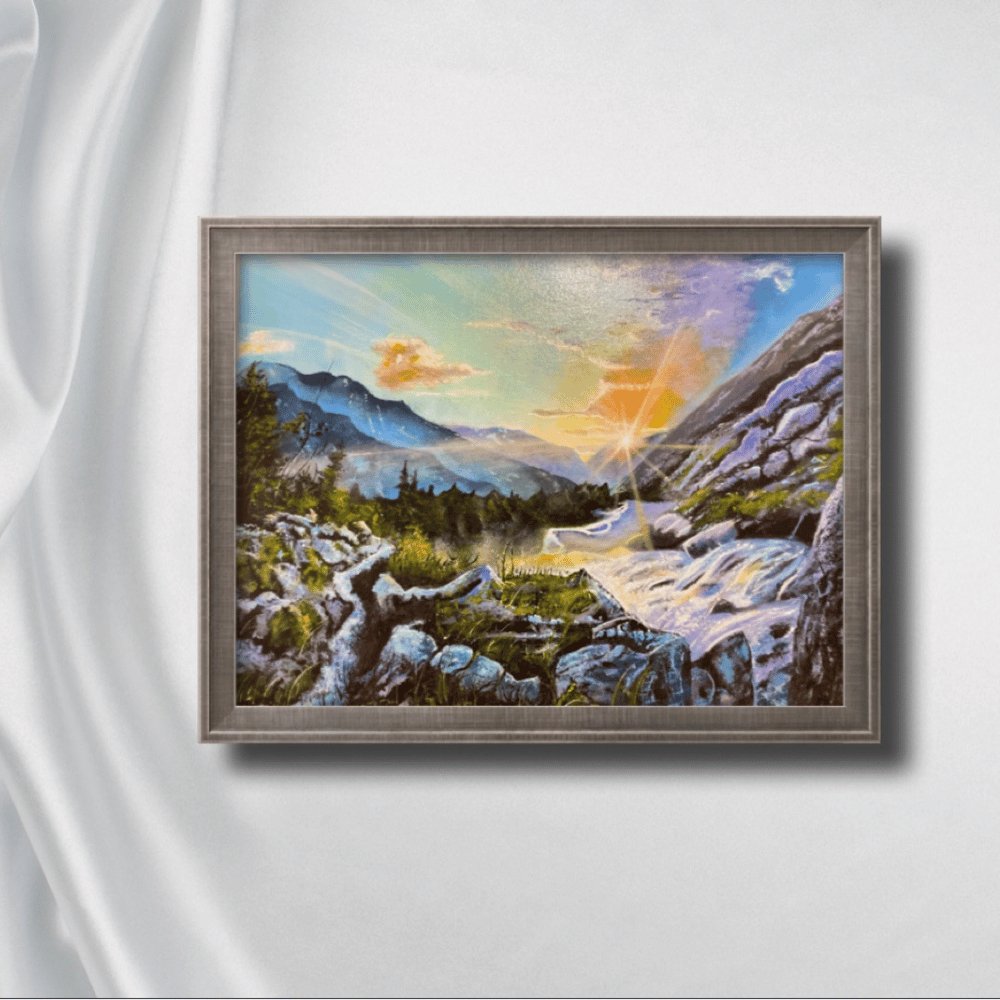 The Mountain Sunset - Ivan Art Landscaping. USAPINTURA ACRILICAThe Mountain Sunset2043The Mountain SunsetH7